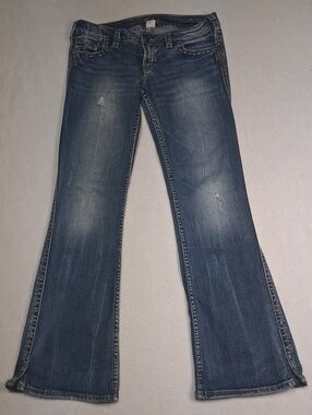 Silver Jeans LowRise Y2K Women's Faded Blue Flare Jeans
